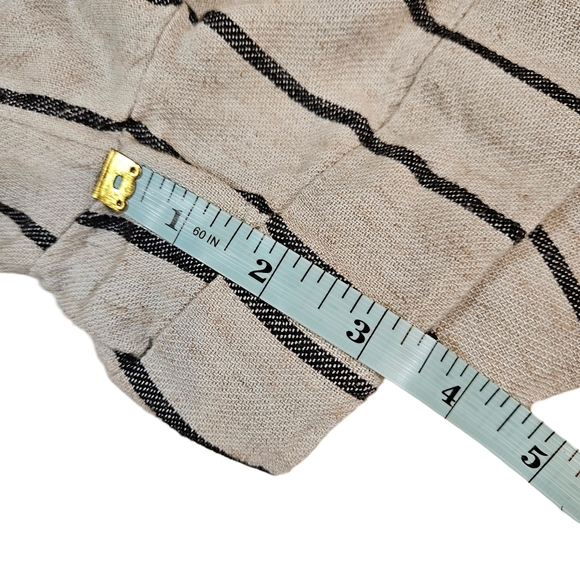 Worthington High Waisted Linen Blend Shorts, Cream/Black Stripes, 10 - Picture 11 of 12